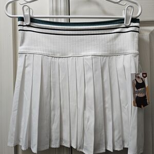 Avia White Skater Skirt with Black Stripes